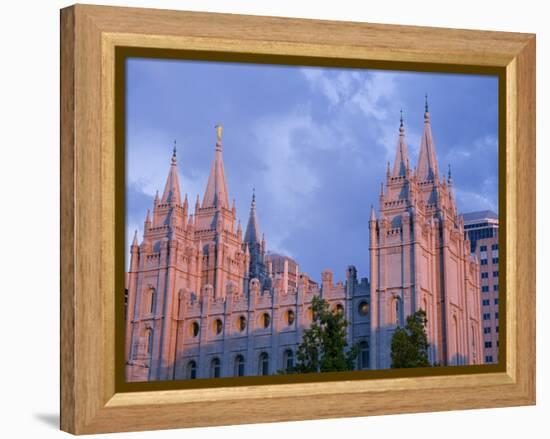 Mormon Temple in Temple Square, Salt Lake City, Utah, United States of America, North America-Richard Cummins-Framed Premier Image Canvas