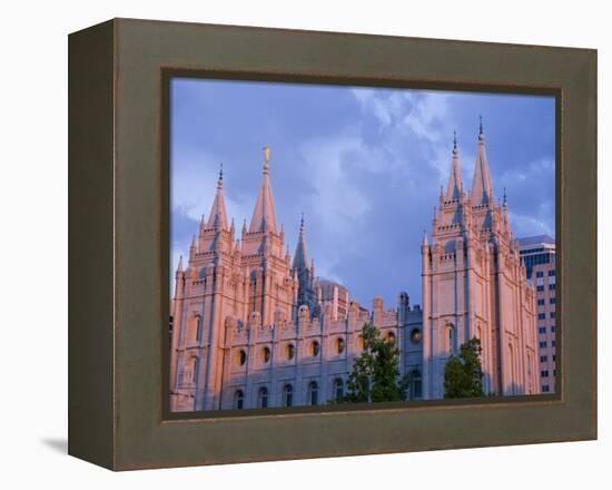 Mormon Temple in Temple Square, Salt Lake City, Utah, United States of America, North America-Richard Cummins-Framed Premier Image Canvas