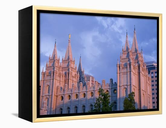 Mormon Temple in Temple Square, Salt Lake City, Utah, United States of America, North America-Richard Cummins-Framed Premier Image Canvas