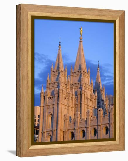 Mormon Temple on Temple Square, Salt Lake City, Utah, United States of America, North America-Richard Cummins-Framed Premier Image Canvas