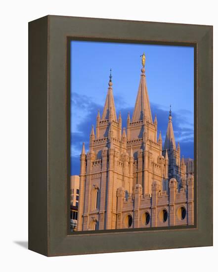 Mormon Temple on Temple Square, Salt Lake City, Utah, United States of America, North America-Richard Cummins-Framed Premier Image Canvas