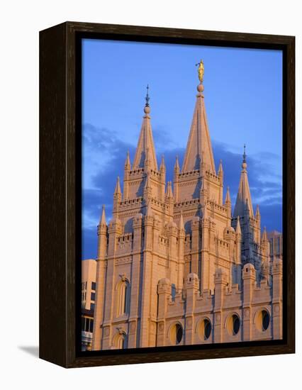 Mormon Temple on Temple Square, Salt Lake City, Utah, United States of America, North America-Richard Cummins-Framed Premier Image Canvas