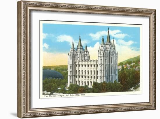 Mormon Temple, Salt Lake City, Utah-null-Framed Art Print