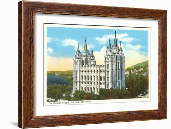 Mormon Temple, Salt Lake City, Utah-null-Framed Art Print