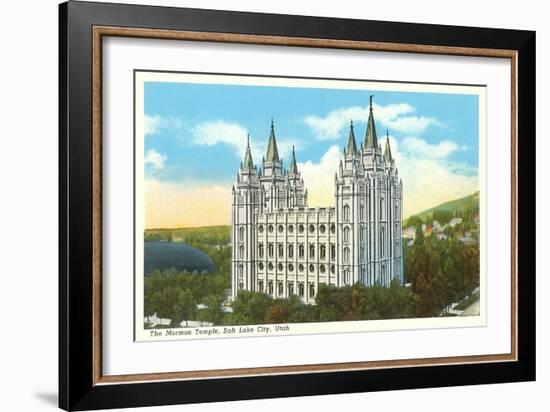 Mormon Temple, Salt Lake City, Utah-null-Framed Art Print