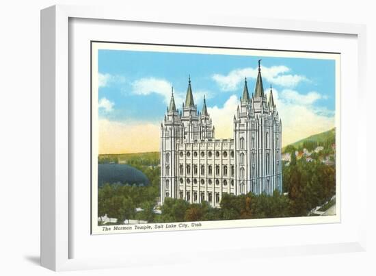 Mormon Temple, Salt Lake City, Utah-null-Framed Art Print