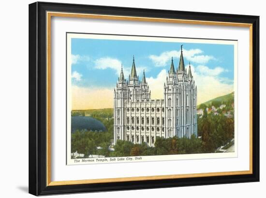 Mormon Temple, Salt Lake City, Utah-null-Framed Art Print