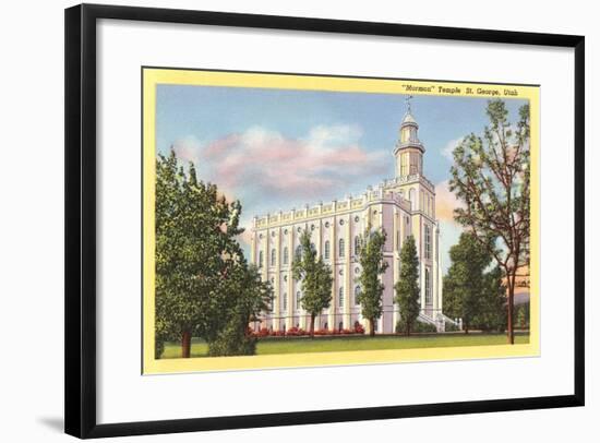 Mormon Temple, St. George-null-Framed Art Print