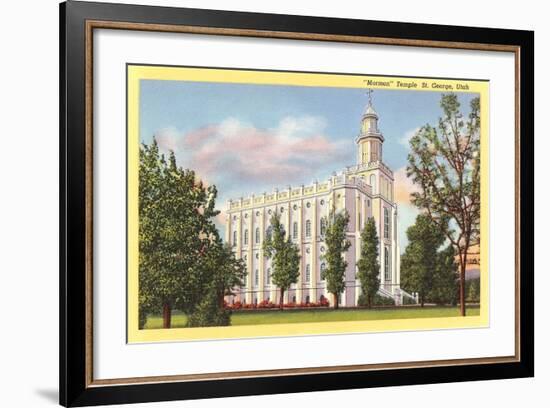 Mormon Temple, St. George-null-Framed Art Print