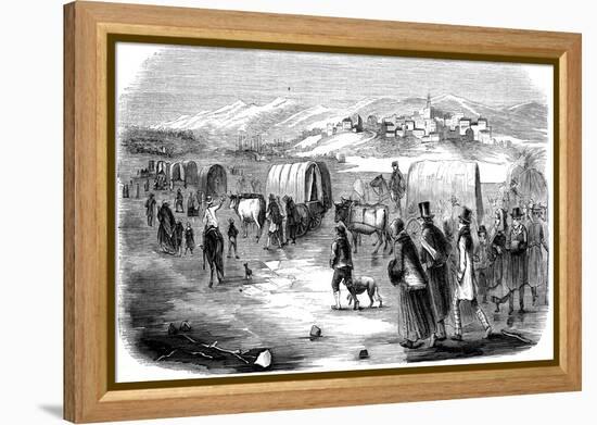 Mormons on the Trek from Illinois to Utah, 1846-null-Framed Premier Image Canvas