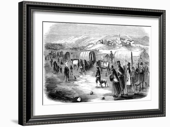 Mormons on the Trek from Illinois to Utah, 1846-null-Framed Giclee Print