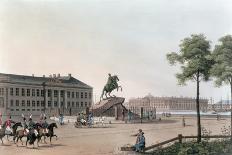 View of the Imperial Bank and the Shops at St. Petersburg-Mornay-Framed Giclee Print