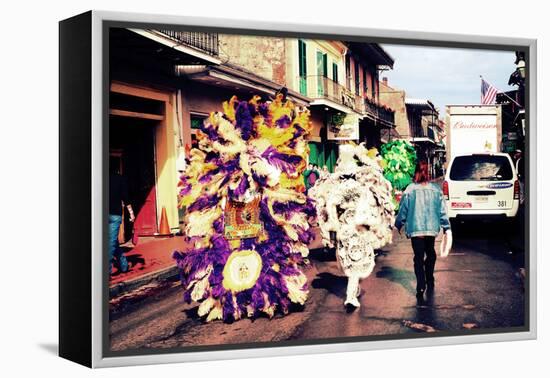 Morning After Bourbon Street New Orleans-null-Framed Stretched Canvas