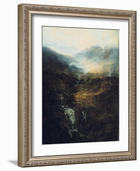 Morning Amongst the Coniston Fells, Cumberland, 1798-J. M. W. Turner-Framed Giclee Print