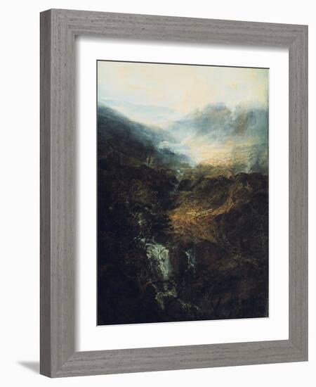 Morning Amongst the Coniston Fells, Cumberland, 1798-J. M. W. Turner-Framed Giclee Print