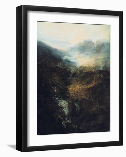 Morning Amongst the Coniston Fells, Cumberland, 1798-J. M. W. Turner-Framed Giclee Print