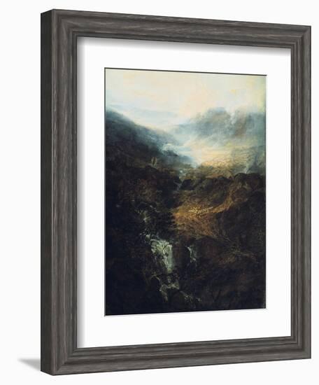 Morning Amongst the Coniston Fells, Cumberland, 1798-J. M. W. Turner-Framed Giclee Print