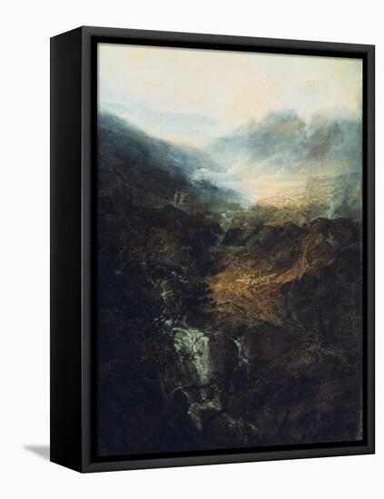 Morning Amongst the Coniston Fells, Cumberland, 1798-J. M. W. Turner-Framed Premier Image Canvas