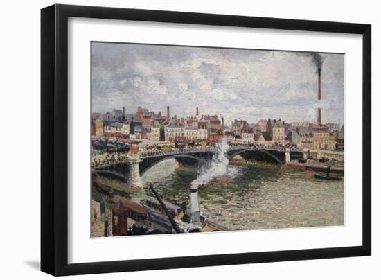 Morning, an Overcast Day in Rouen-Camille Pissarro-Framed Art Print