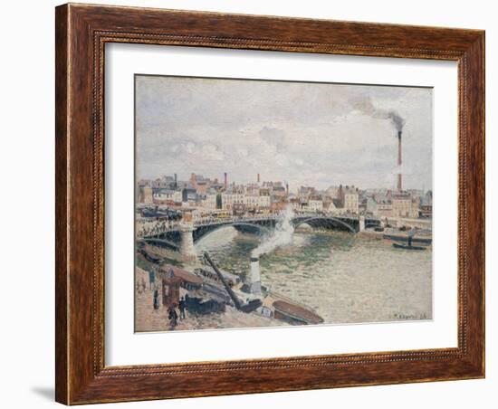 Morning, An Overcast Day, Rouen, 1896-Camille Pissarro-Framed Giclee Print
