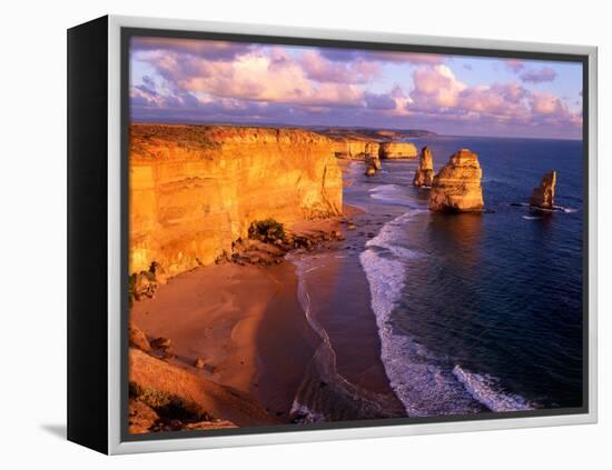 Morning at 12 Apostles, Great Ocean Road, Port Campbell National Park, Victoria, Australia-Howie Garber-Framed Premier Image Canvas