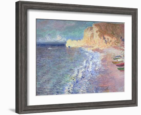 Morning at Etretat, 1883-Claude Monet-Framed Giclee Print