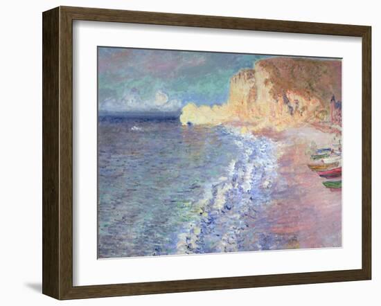 Morning at Etretat, 1883-Claude Monet-Framed Giclee Print