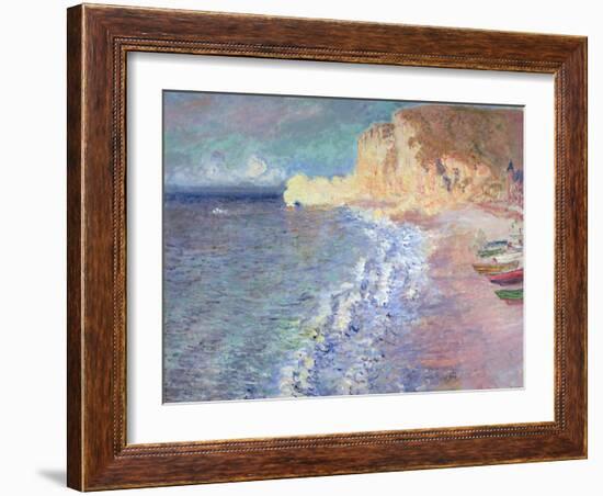 Morning at Etretat, 1883-Claude Monet-Framed Giclee Print