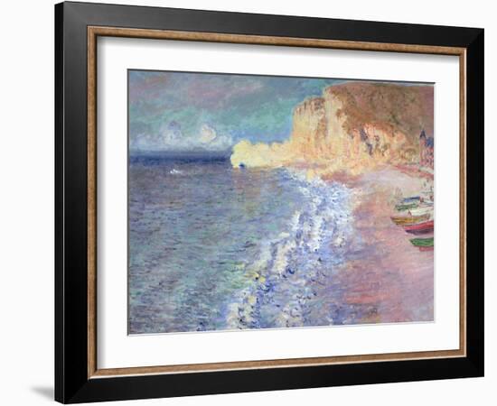 Morning at Etretat, 1883-Claude Monet-Framed Giclee Print