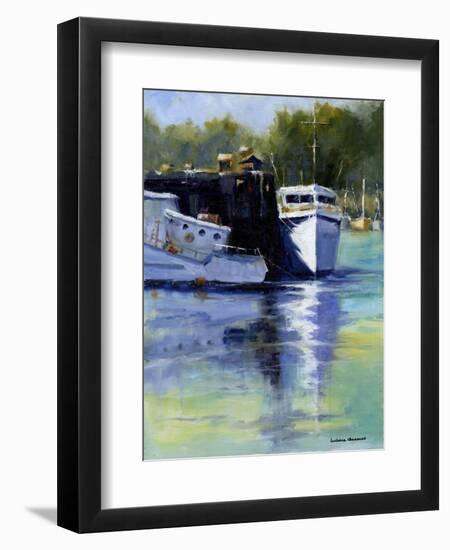 Morning at the Marina-Barbara Chenault-Framed Art Print