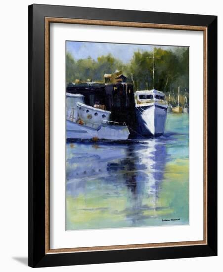 Morning at the Marina-Barbara Chenault-Framed Art Print