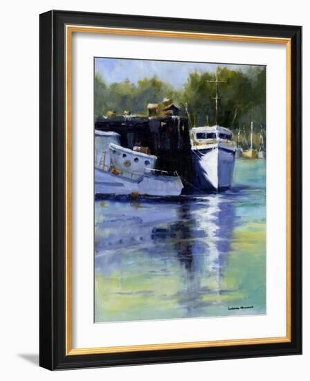 Morning at the Marina-Barbara Chenault-Framed Art Print