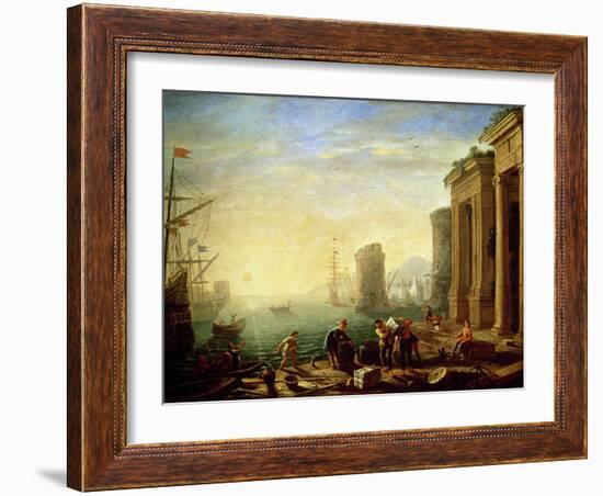 Morning at the Port, 1640-Claude Lorraine-Framed Giclee Print