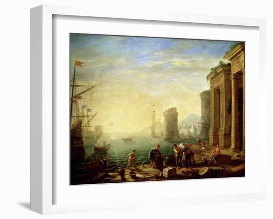 Morning at the Port, 1640-Claude Lorraine-Framed Giclee Print