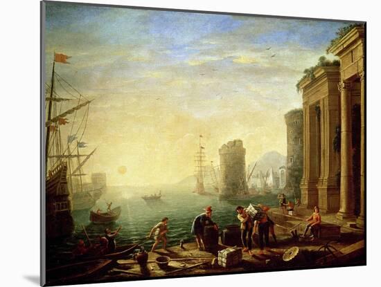 Morning at the Port, 1640-Claude Lorraine-Mounted Giclee Print