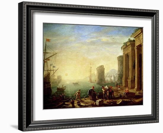 Morning at the Port, 1640-Claude Lorraine-Framed Giclee Print