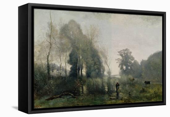 Morning at Ville-D'Arvray Or, the Cowherd, 1868-Jean-Baptiste-Camille Corot-Framed Premier Image Canvas