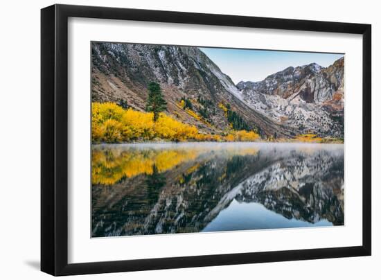 Morning Autumn Reflections at Convict Lake, Mammoth Lakes, Eastern Sierras-Vincent James-Framed Photographic Print