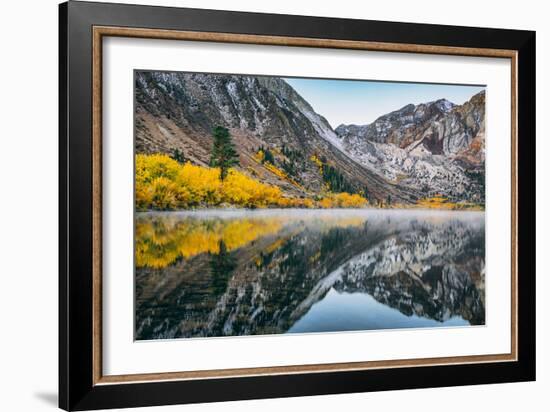 Morning Autumn Reflections at Convict Lake, Mammoth Lakes, Eastern Sierras-Vincent James-Framed Photographic Print