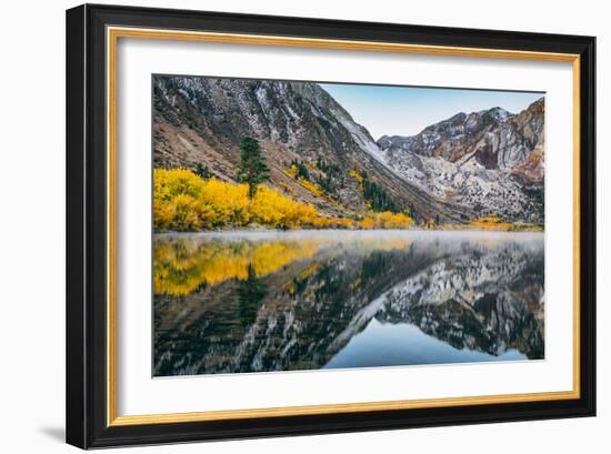 Morning Autumn Reflections at Convict Lake, Mammoth Lakes, Eastern Sierras-Vincent James-Framed Photographic Print