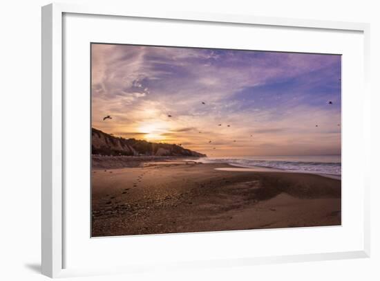 Morning Beach Walk-Sally Linden-Framed Photographic Print
