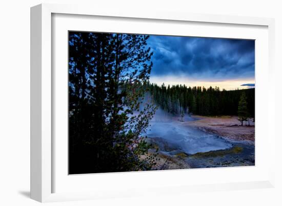 Morning Brew, Mood and Mist at Yellowstone National Park, Wyoming-Vincent James-Framed Photographic Print