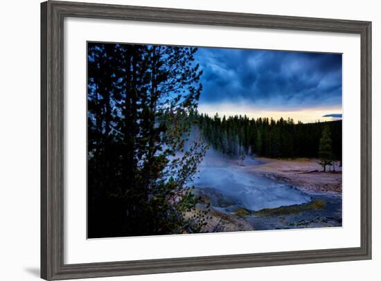 Morning Brew, Mood and Mist at Yellowstone National Park, Wyoming-Vincent James-Framed Photographic Print