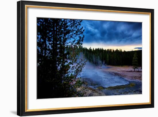 Morning Brew, Mood and Mist at Yellowstone National Park, Wyoming-Vincent James-Framed Photographic Print