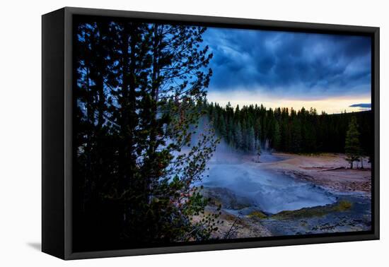 Morning Brew, Mood and Mist at Yellowstone National Park, Wyoming-Vincent James-Framed Premier Image Canvas