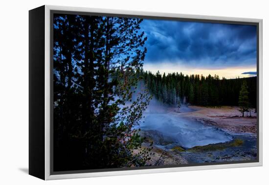 Morning Brew, Mood and Mist at Yellowstone National Park, Wyoming-Vincent James-Framed Premier Image Canvas