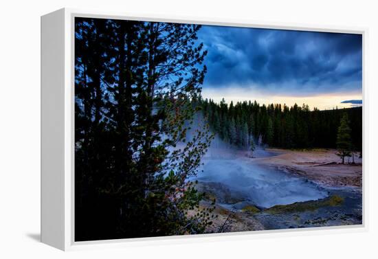 Morning Brew, Mood and Mist at Yellowstone National Park, Wyoming-Vincent James-Framed Premier Image Canvas