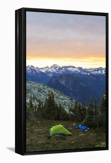 Morning Camp In The North Cascades Of Washington During A Summer Backpacking Trip-Hannah Dewey-Framed Premier Image Canvas