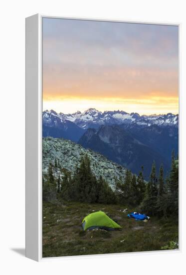 Morning Camp In The North Cascades Of Washington During A Summer Backpacking Trip-Hannah Dewey-Framed Premier Image Canvas