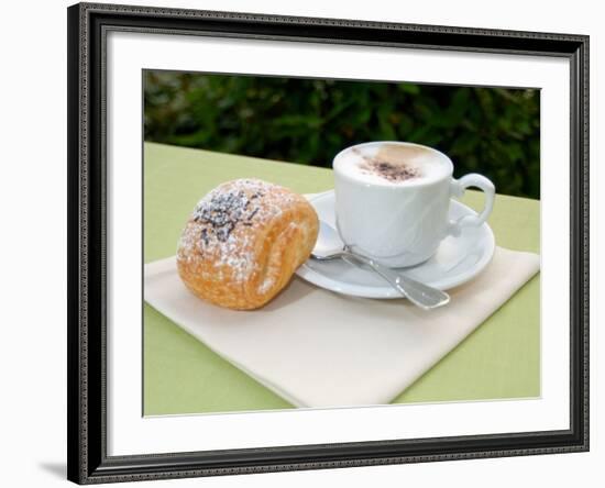 Morning Cappuccino at Eden Grand Hotel, Lake Lugano, Lugano, Switzerland-Lisa S. Engelbrecht-Framed Photographic Print